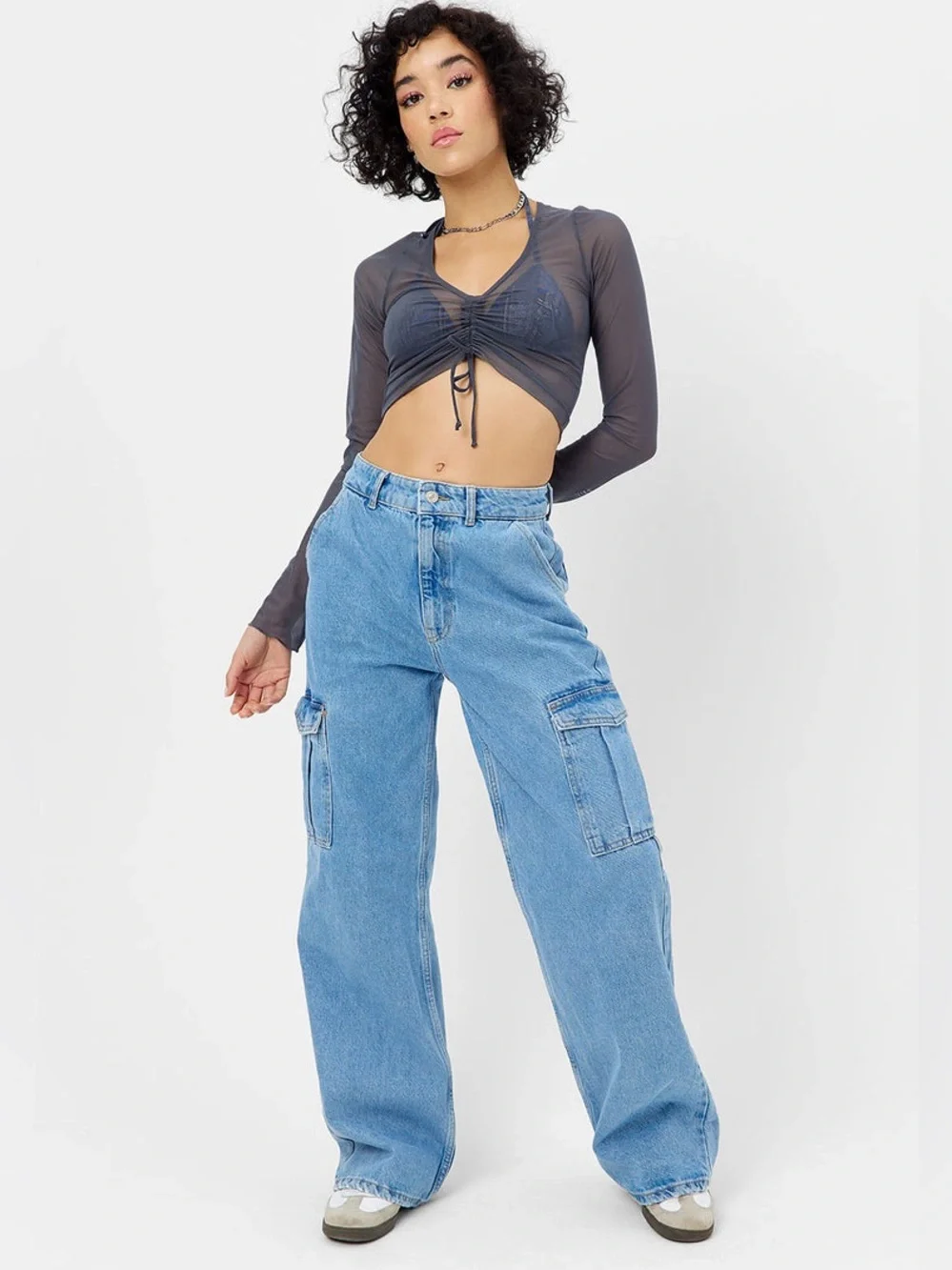 Frankie’s Bikini Lily Mesh Crop Top & Adriana Mesh Midi Cover up Skirt Set NWT